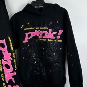 COPY - Sp5der worldwide black punk hoodie size small